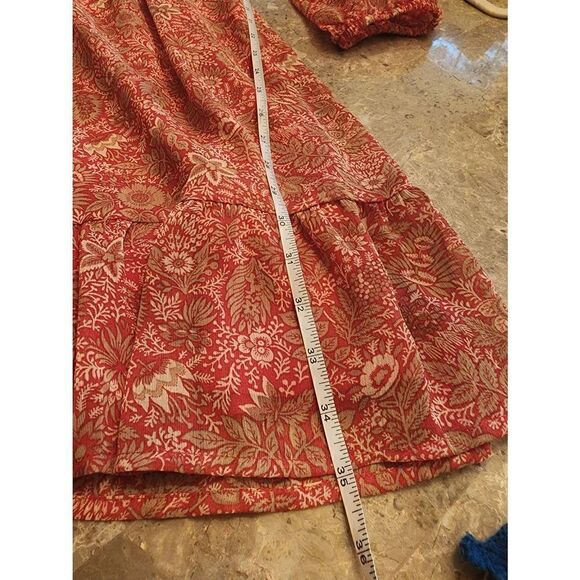 Banana Republic fall vibes square neck tiered dress size small - Picture 7 of 10